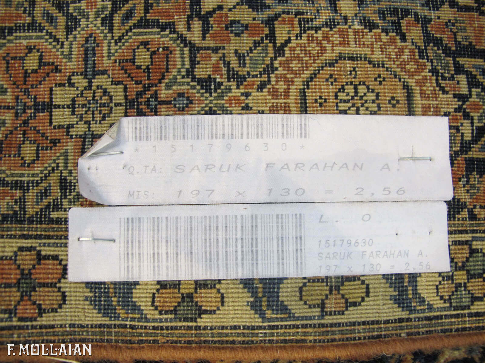 Tapis Persan Antique Saruk Farahan n°:15179630
